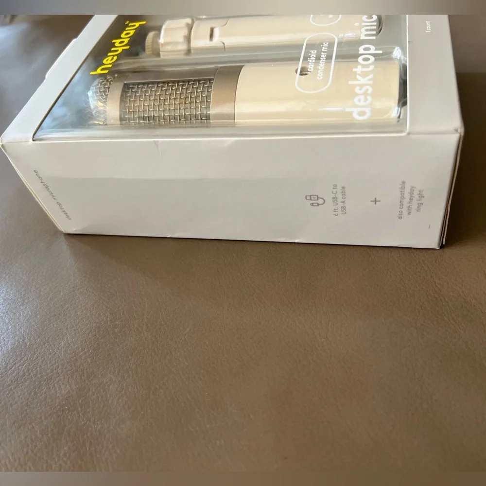 Desktop Microphone - heyday™ Stone White: USB-C Condenser for PC